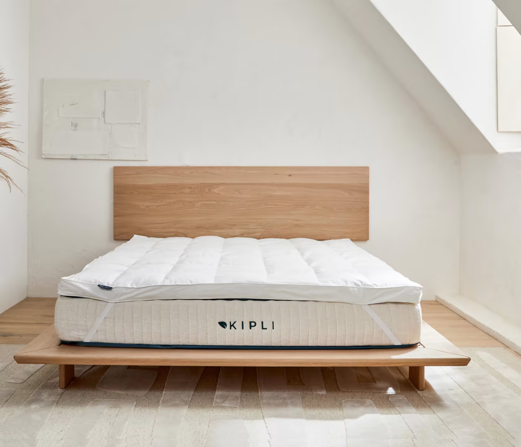 Surmatelas Kipli en latex naturel certifié GOLS — housse coton bio et Tencel, 5 cm d'épaisseur