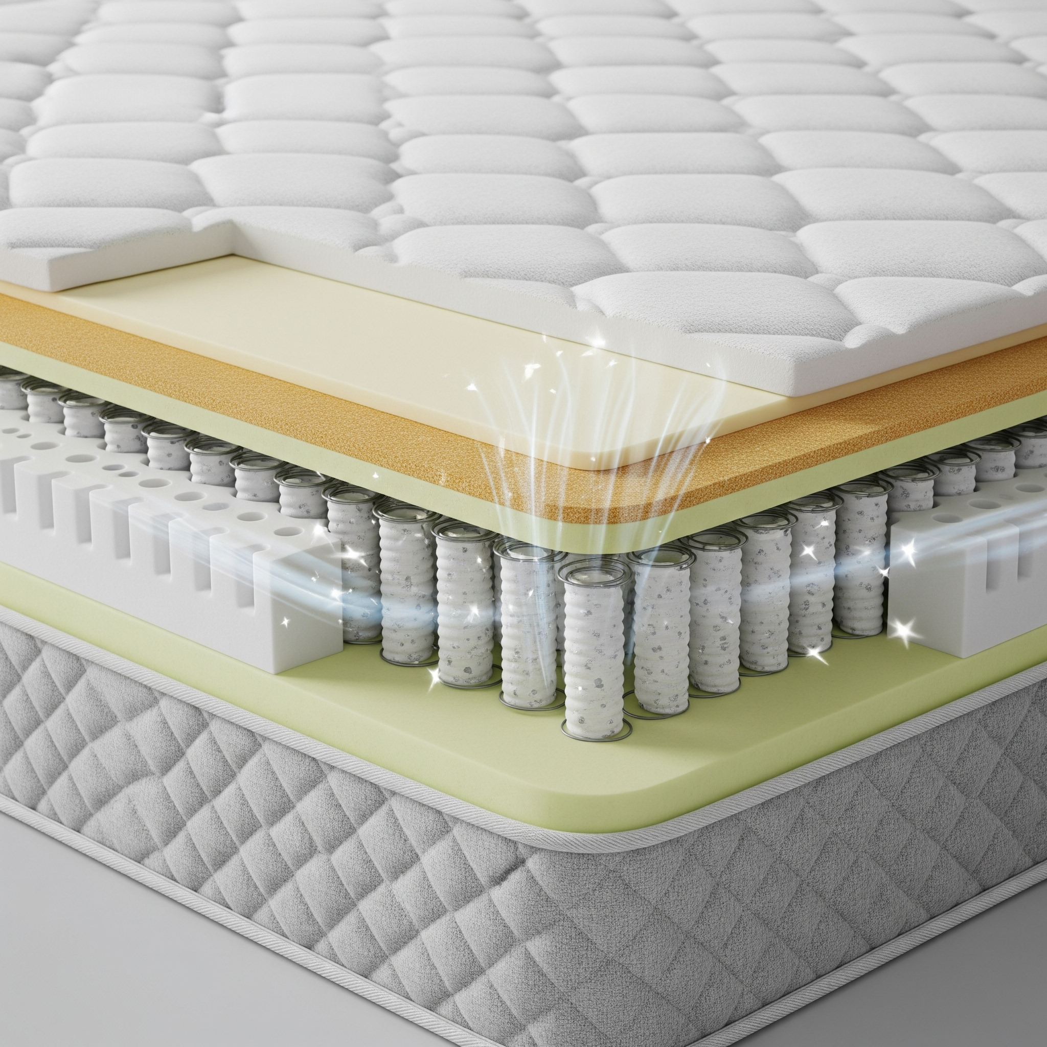 Matelas respirant pour dormeurs qui transpirent — latex naturel ou ressorts ensachés recommandés