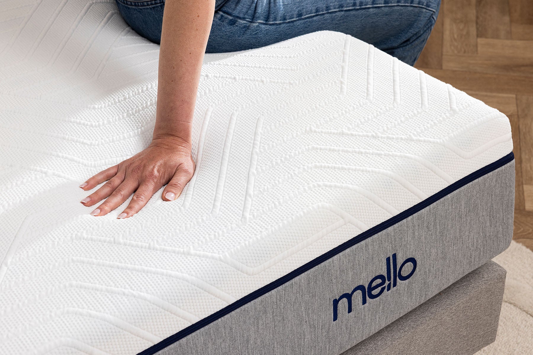 Matelas Mello Hybride — ressorts ensachés et mousse mémoire de forme, fabriqué dans les Vosges