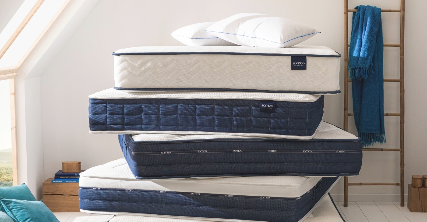 Matelas Someo Rêve 600 fabriqué en France — ressorts ensachés et mousse à mémoire de forme