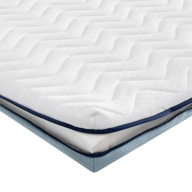 Surmatelas à mémoire de forme posé sur un lit pour améliorer le confort